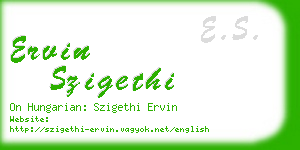 ervin szigethi business card